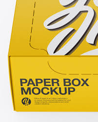 Download Glossy Box Mockup In Box Mockups On Yellow Images Object Mockups PSD Mockup Templates