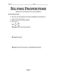 Solving Proportions Free Guided Notes Solving Proportions Guided Notes Math Notes