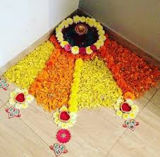 The Best Flower Rangoli Designs For Corner And Review In 2020 Flower Rangoli Rangoli Designs Flower Diwali Decorations