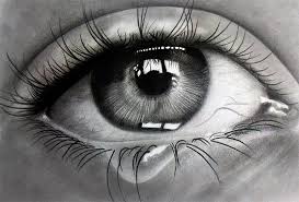 Crying eye drawing using graphite pencils, eye with tear drops , step by step tutorial of drawing a realistic eye, sketch of eye with. Drawing Pencil Eye Drawing Crying
