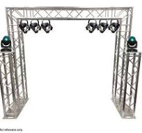 Complete 10ft Square Aluminum Double Truss Goal Post Lighting System DJ Lights