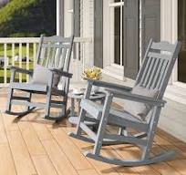 Amazon.com: DWVO Juego de 2 mecedoras para patio ...
