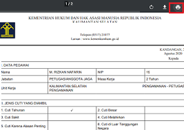 6, kantor pusat direktorat jenderal pemasyarakatan, jakarta, rabu (19/6). Cara Print Surat Cuti Online Simpeg Kemenkumham Terkininet Pilihan Tepat Buatmu Hebat