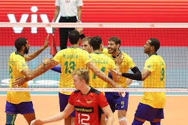 Brasil, frança, sérvia, eua, rússia e polônia participam da última etapa da liga das nações masculina. Brasil Erra Muito Passa Sufoco Mas Vira Na Marra E Bate A Alemanha Na Liga Das Nacoes Volei Ge