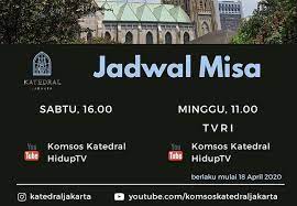Berikut adalah jadwal misa pekan suci 2021 secara live streaming dan offline dari beberapa paroki yang ada di indonesia, semoga bermanfaat. Jadwal Tayang Misa Hari Minggu Di Tvri Digeser Ke Pukul 11 00 Wib Katoliknews Com