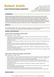 Technical Support Specialist Resume Samples Qwikresume