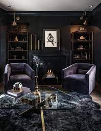 Stunning Living Rooms With Black Walls You Ll Inspire With It Dark Living Rooms Gothic Living Rooms Moody Living Room