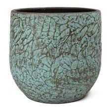 Use a bowl shaped planter on top of a garden wall or column as a design focal point. Evi Plant Pot Antique Bronze Quality Indoor Plant Pots Hortology