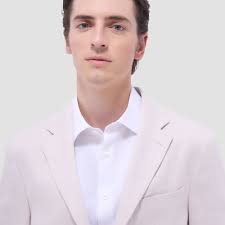 Linen-Cotton Two Button Blazer