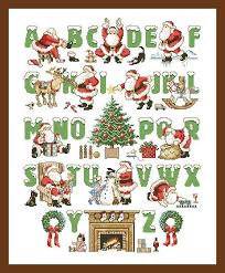 christmas alphabet cross stitch pattern counted letters