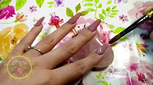 Las uñas de acrílico son una extensión de la uña mediante otro medio artificial auxiliar. Unas De Acrilico Color Mauve O Rosa Palo Con Efecto Azucar Sugar Effect Youtube