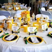 Bumble Bee Sunflowers Baby Shower Party Ideas Photo 3 Of 44 Baby Shower Yellow Bee Baby Shower Decoration Baby Shower Fun