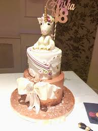 18th Birthday Rose Gold Cake Rose Gold Unicorn Themed 18th Birthday Cake 18th Birthday Cake 18th Birthday Cake