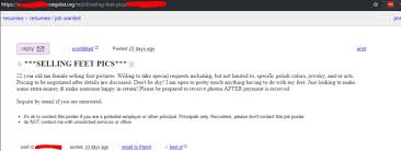 And you can earn good money by s elling pictures of feet. How Can I Sell Pictures Of Feet On Craigslist Filthy