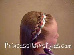 Hairstyles For Girls Princess Hairstyles French Braid Headband Ribbon Hairstyle Hair Styles