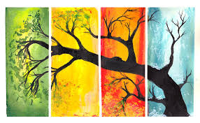 Once upon a time, in an effort to clear space on my drive, i was sorting through a collection of forgotten videos. Spring Summer Fall Winter Painting By Shelley Bain