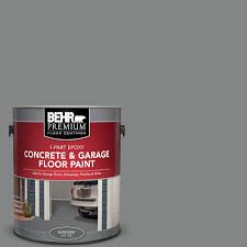 behr premium 1 gal 902 slate gray 1 part epoxy satin interior exterior concrete and garage floor paint