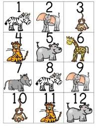 jungle safari zoo animal theme calendar numbers w original clipart jungle animals pictures zoo animal theme safari theme
