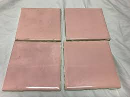 Antique Vintage Lot 50 Pink Seito Ceramic Bathroom Tiles 4x4 Old 1561-23B |  eBay