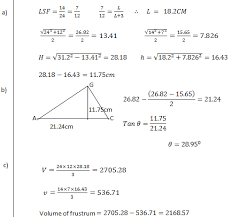 How would i show the formula for the volume of a pyramid? The Diagram Below Shows The Frustum Of A Rectangular Based Pyramid The Base Abcd Is A Rectangle Of Side 24cm By 12cm The Top Efgh Is
