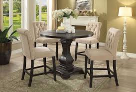 Nerissa Antique Black Counter Height Dining Room Set In 2021 Counter Height Dining Table Counter Height Dining Table Set Round Counter Height Table