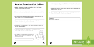 We also introduce variables and expressions into our word problem worksheets. Math Expressions Grade 3 5 Worksheet With Answer Key Pdf