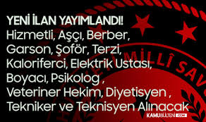Jul 01, 2021 · milli savunma bakanlığının 2 bin 553 açıktan işçi alımı yapacağı bildirildi. Son Dakika Milli Savunma Bakanligi Ndan Yeni Ilan Ortaogretim Onlisans Lisans Mezunlarindan Personel Alimi Yapilacak