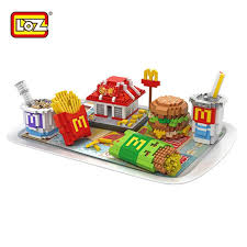 New Loz Super Box Building Blocks Mcdonald S Creator Model Delicious Food Bricks Nano Block Hamburg Fren Educational Toys For Kids Building Blocks Toy Blocks
