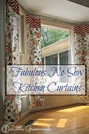 No Sew Kitchen Curtains From Tablecloths Diy Curtains Kitchen Curtains No Sew Curtains
