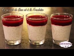 Recette De Riz Au Lait De Coco A La Vanille Et Coulis De Framboises En 2020 Recette Riz Au Lait Coulis Framboise Riz Au Lait