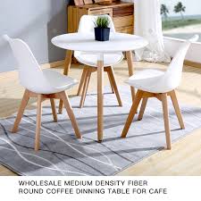 Choose dining chairs in a contrasting wood finish to the table for a dramatic yet sophisticated look. Restaurant Furniture High Top Round Dining Table With Solid Beech Wood Legs Dt 958 Tianjin Kingnod Furniture Co Ltd