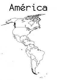 Dibujos De Mapas De America Y Paises Para Colorear Colorear Imagenes Mapa De America Mapa Dibujo Continentes