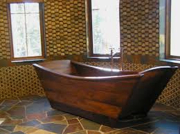We used teak oil for this project, which is somewhere between a stain and a finish. Wooden Bathtubs A Delight For The Senses And Your Home Decor