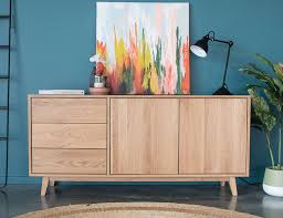 67 pia sideboard solid wood four door metal mesh panels natural brown. Danish Sideboard Buffet Solid Oak Wood Huset