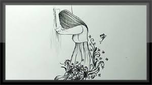 We have pictures to help you start, and have picked a mix of easy things and complicated things. Easy Sad Girl Drawing Easy Deep Sad Drawings Novocom Top
