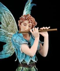 Male Fairy Figurine Boy With Flute And Deer Fairies Figures Male Fairy Fairy Figurines Fairy Artwork