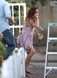 vanessa hudgens on the set of the