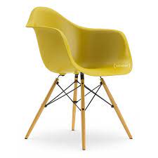 Stunning image de larticle chaise dsw noir with chaise eames daw. Vitra Eames Plastic Armchair Daw Mustard Without Upholstery Without Upholstery Standard Version 43 Cm Yellowish Maple By Charles Ray Eames 1950 Designer Furniture By Smow Com
