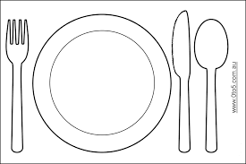 Place Setting Plate Fork Knife Spoon Printable Placemat Placemats Plates