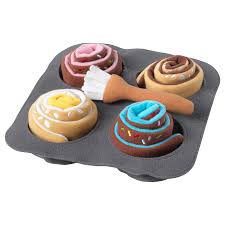 Duktig 6 Piece Roll Set Cinnamon Bun Ikea Cinnamon Buns Tray Bakes Play Food