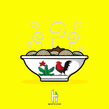 Mie Ayam Illustration Cara Menggambar Gambar Desain