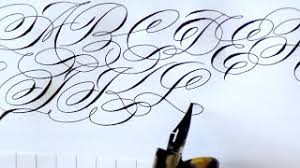 Flourished Calligraphy Alphabet Capitals Youtube How to write the capital alphabet in brush lettering by loveleigh loops.