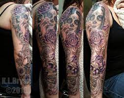 1 the day of the dead and tattoos; Day Of The Dead Arm Sleeve Tattoos Arm Tattoo Sites