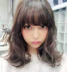 soft and fluffy ロングヘア 前髪 ヘアモデル 前髪ありヘア