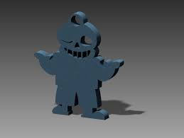 This May Give Your 3d Printer A Bad Time Just A Warning Sans From Undertale In A Key Chain Format Undertale 3d Printing San