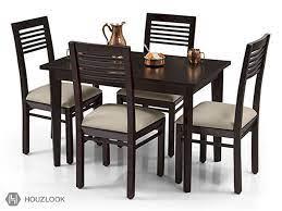 The table is sturdy and the chairs light weight. Royaloak 4 Seater Dining Set Houzlook