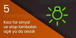 Arac Ikaz Lambalari Kisa Far Sinyali Isaretler Arac Lamba