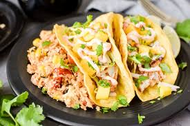 Set sauce aside in a small bowl or squeeze bottle. Chipotle Fish Tacos With Mango Salsa Air Fryer Oven Stovetop The Foodie And The Fix