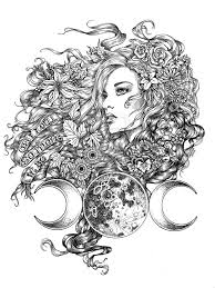 Includes occult symbols, ouija, magical animals, book of shadows art, it's a riot! on amazon.com. Chang E Moon Goddess Coloring Pages Novocom Top