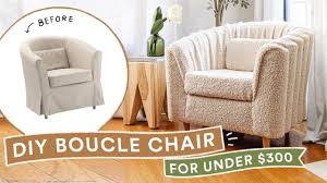 The perfect accent chairs will complement your decor and provide more seating. Diy Boucle Chair Ikea Hack For Under 300 Super Cute Easy Youtube